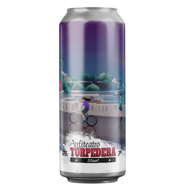 cerveza anfiteatro lata torpedera